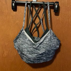 zyia active sage luxe strappy sports bra